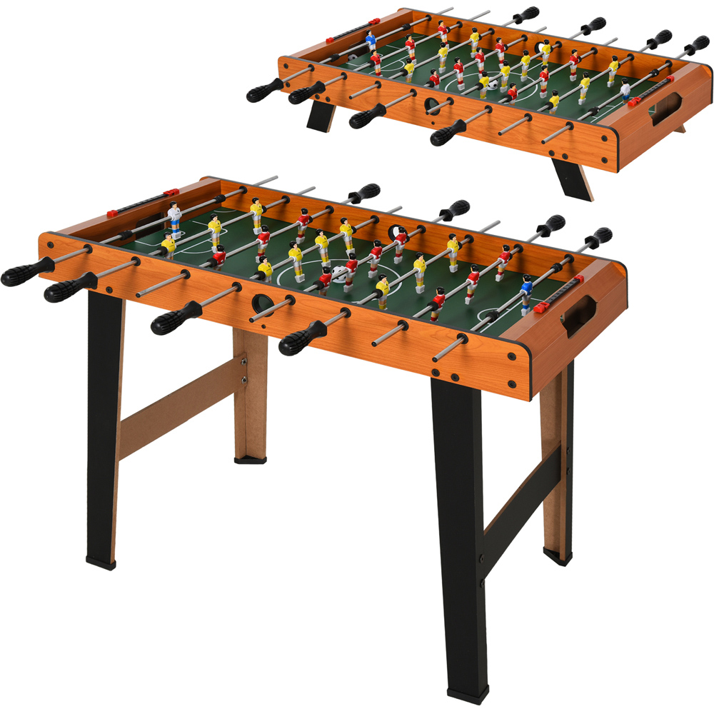 HOMCOM Arcades Game Room Wooden Soccer Football Table with 2 Foosballs Image 4