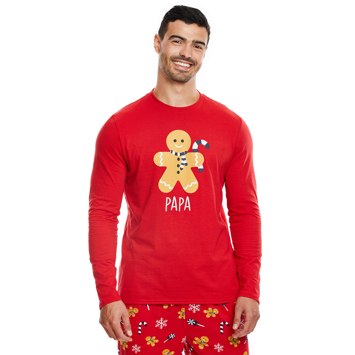 Papa Gingerbread Loungewear Set - Red / M/L Image 2