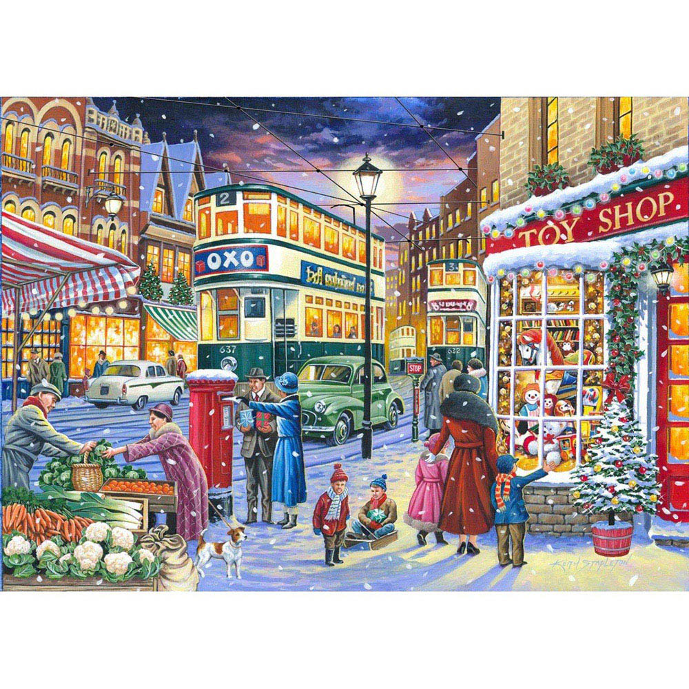 The House of Puzzles Catching The Tram 1000 Piece Jigsaw Puzzle Image