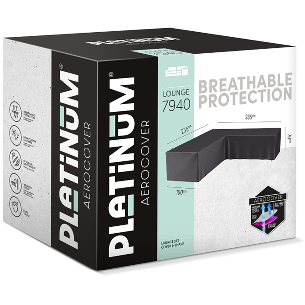 Platinum AeroCover Waterproof L Shape Lounge Set Cover 70 x 235 x 235cm Image 2