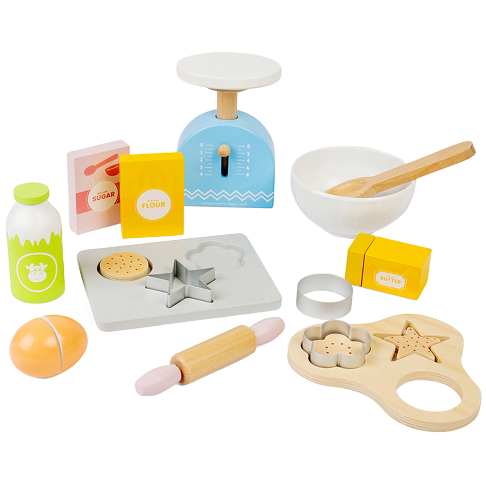 Bigjigs Toys 15 Piece Wooden Baking Cookies Set Image 1