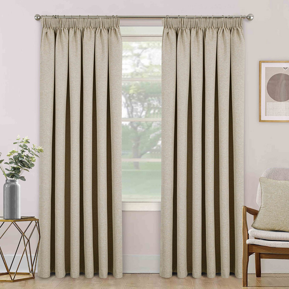 Divante Dusk Blackout Thermal Curtains - Natural / 137cm / 168cm Image 2