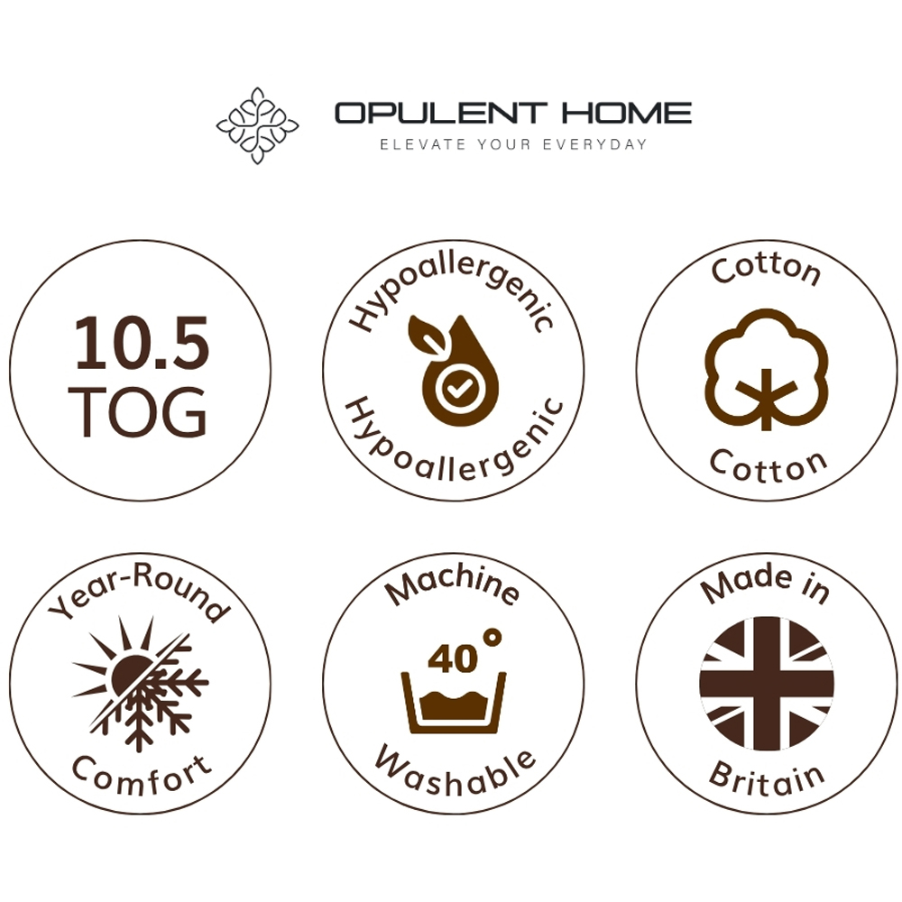 Opulent Home Double White All Season Cotton Duvet 10.5 Tog Image 9