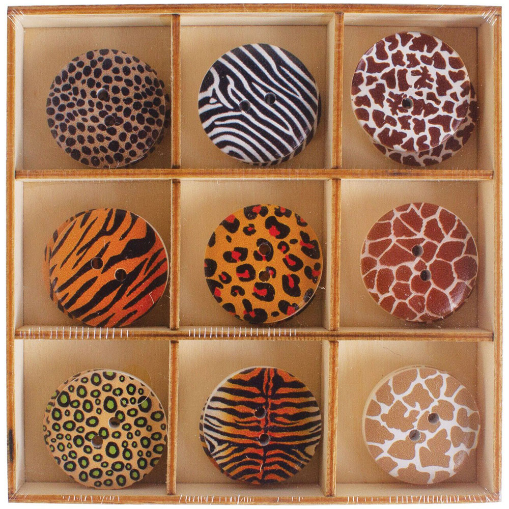 Pack of 18 Art Studio Patterned Buttons Image