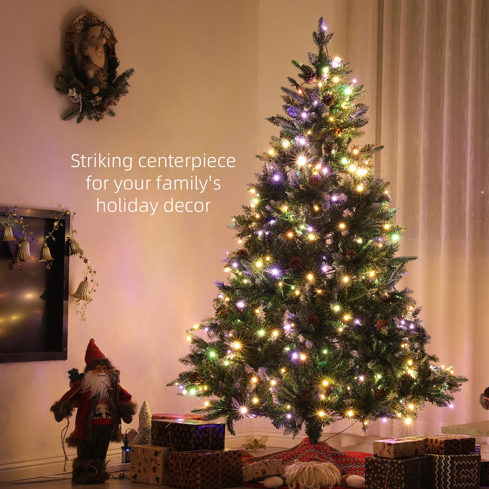 Everglow Pre-Lit Artificial Christmas Tree with Remote 7ft Image 4