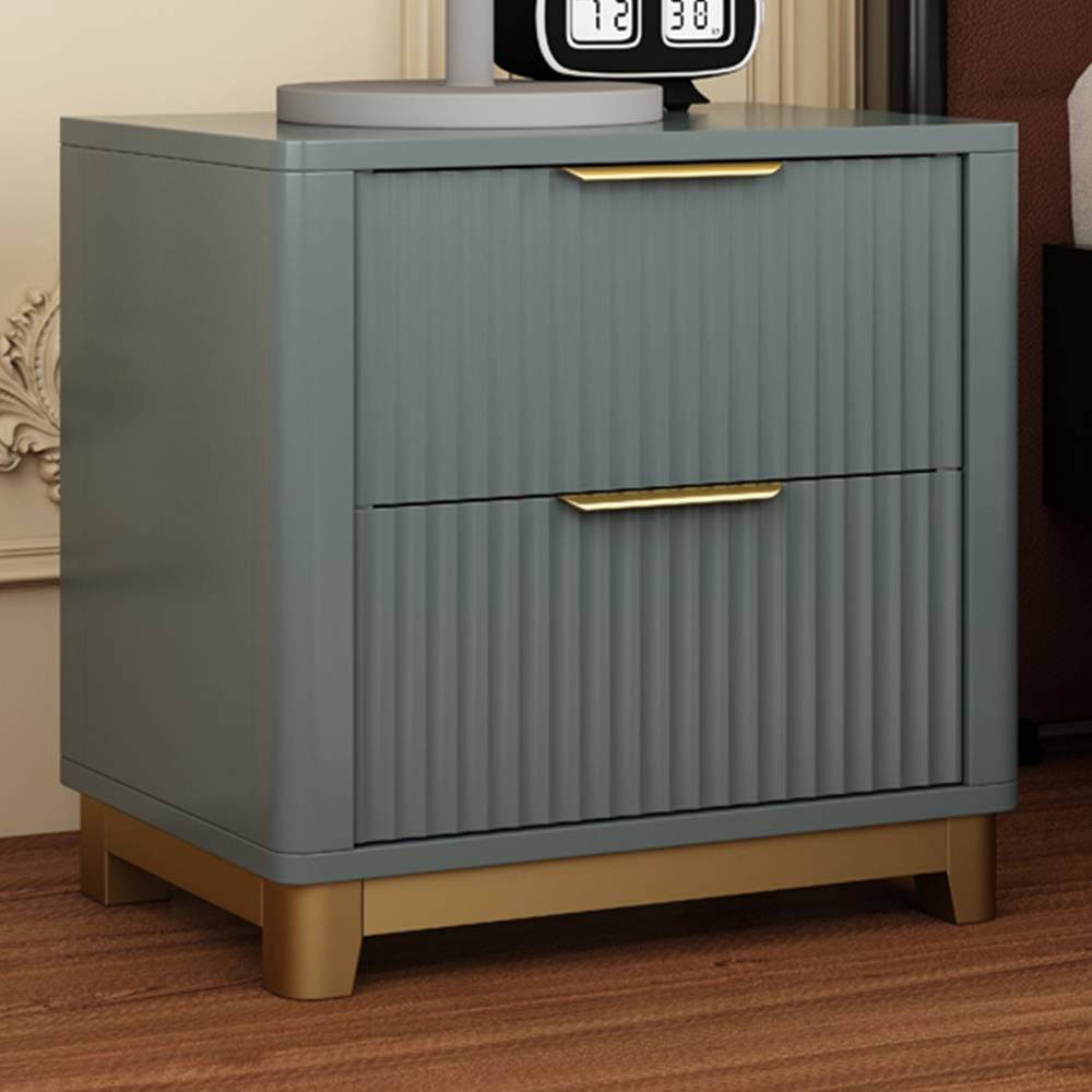 Molino 2 Drawer Grey Bedside Table Image 1