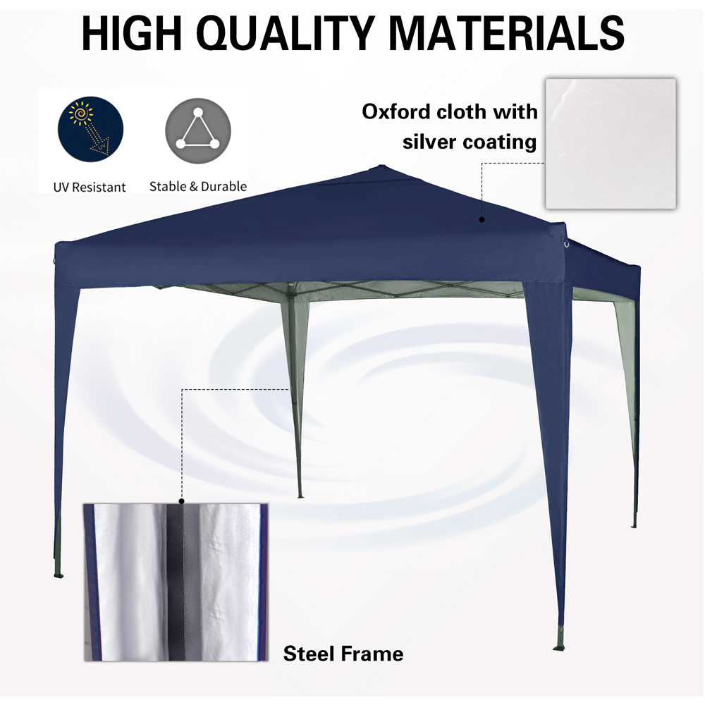 Blue Pop Up Outdoor Gazebo 2 x 2m Image 4