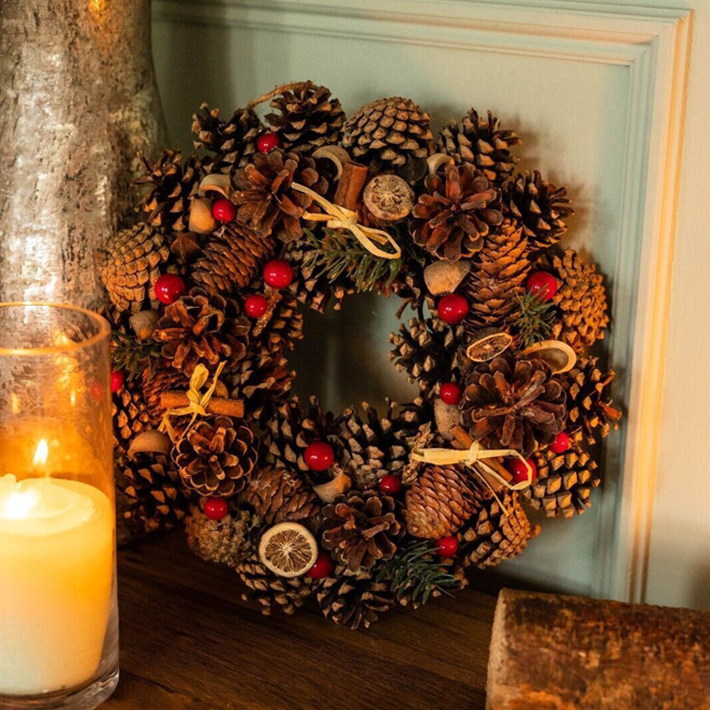 Marco Paul Pinecone Christmas Wreath 30cm Image 4