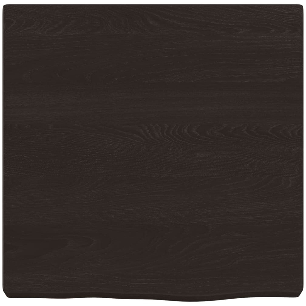 vidaXL 40cm Dark Brown Treated Solid Oak Wood Floating Wall Shelf Image 3