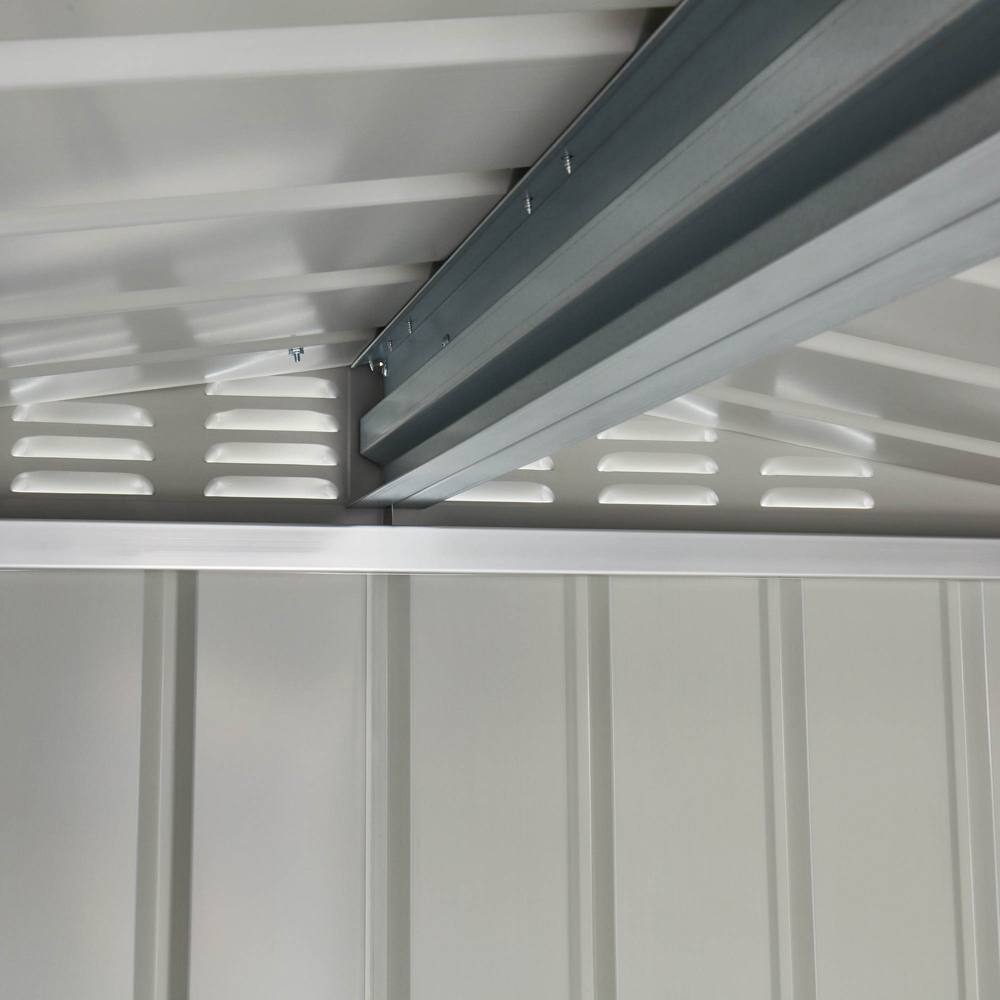 Globel 6 x 5ft 2 Door Green Metal Apex Garden Shed Image 4