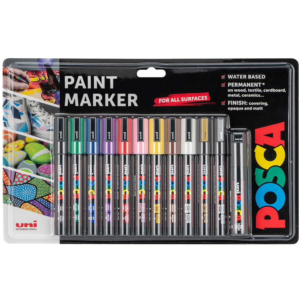 Posca Water Based Paint Markers 12 Pack Image