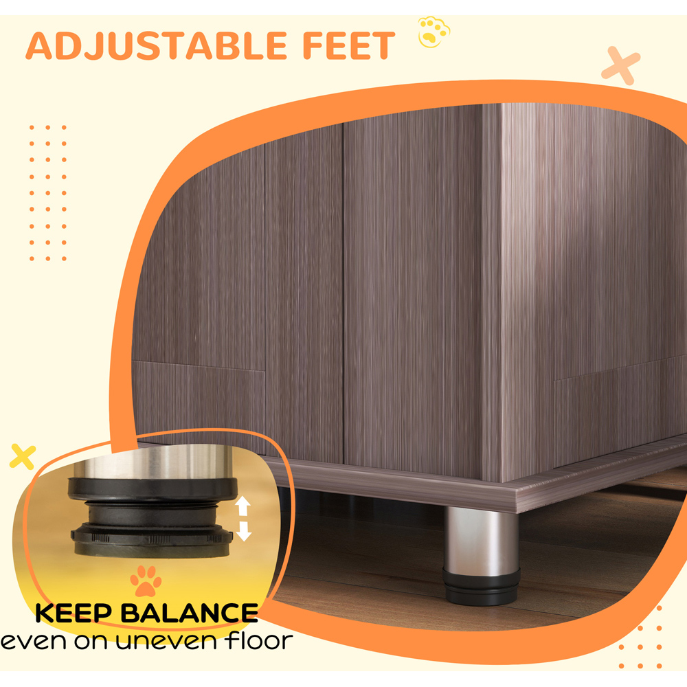PawHut Purple Medium Large Dog Crate Furniture End Table Image 7