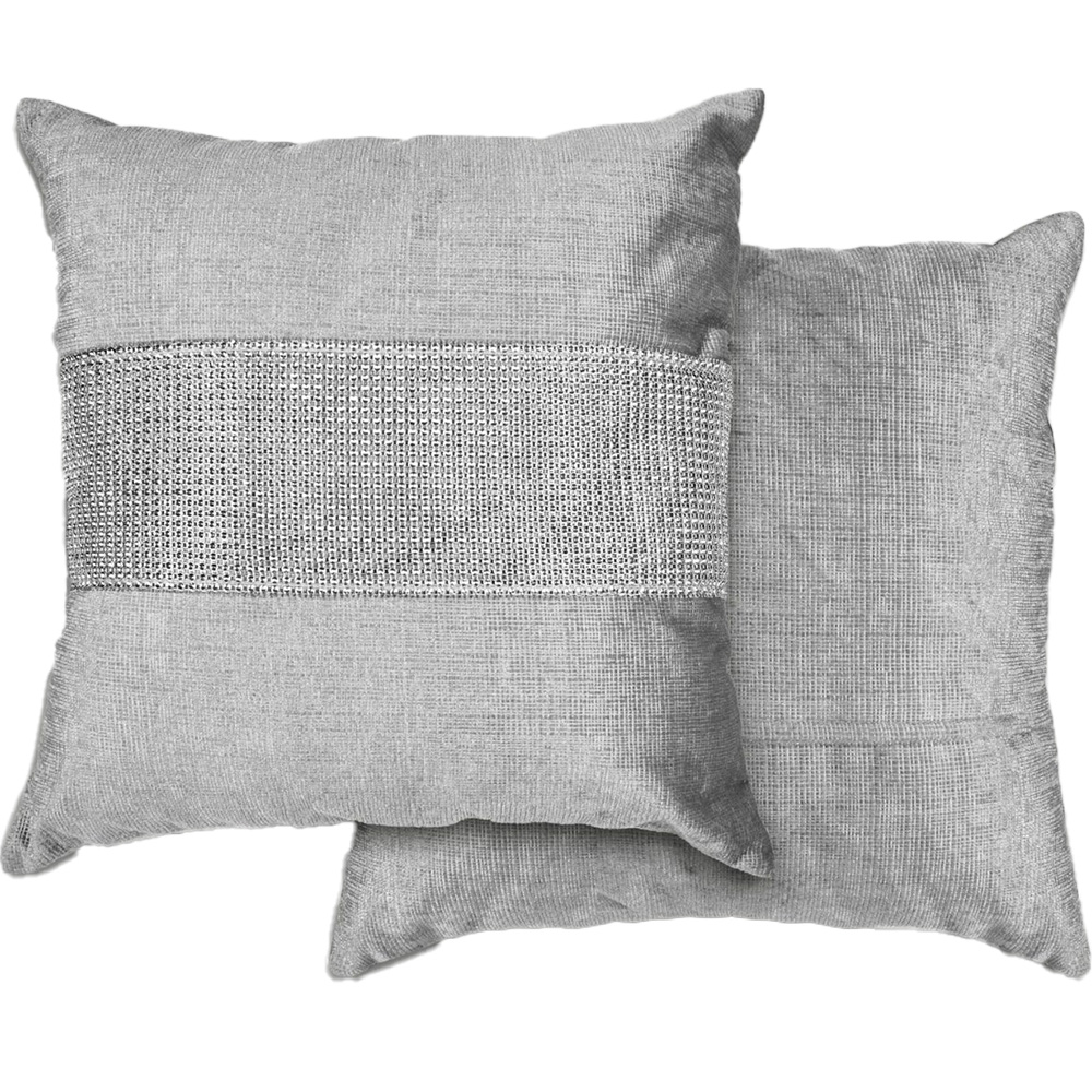Serene Melia Grey Cushion Cover 43 x 43cm Image