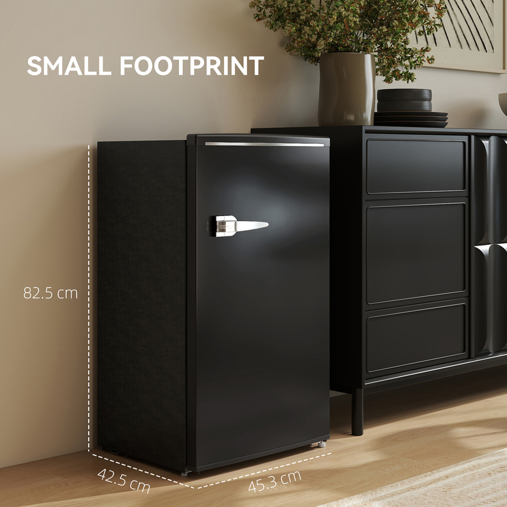 HOMCOM 800-237V70BK Black 85L Under Counter Fridge Image 8