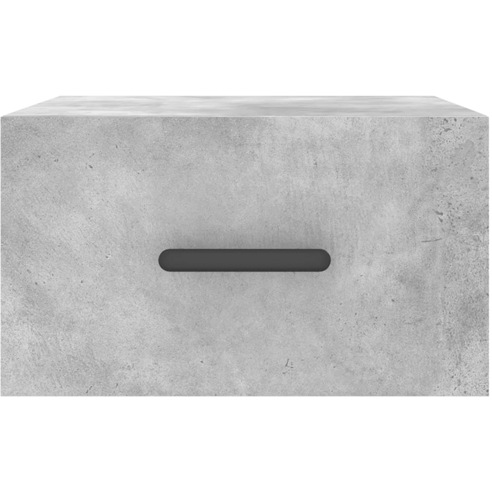 vidaXL Singe Drawer Concrete Grey Wall Mounted Bedside Table Image 5