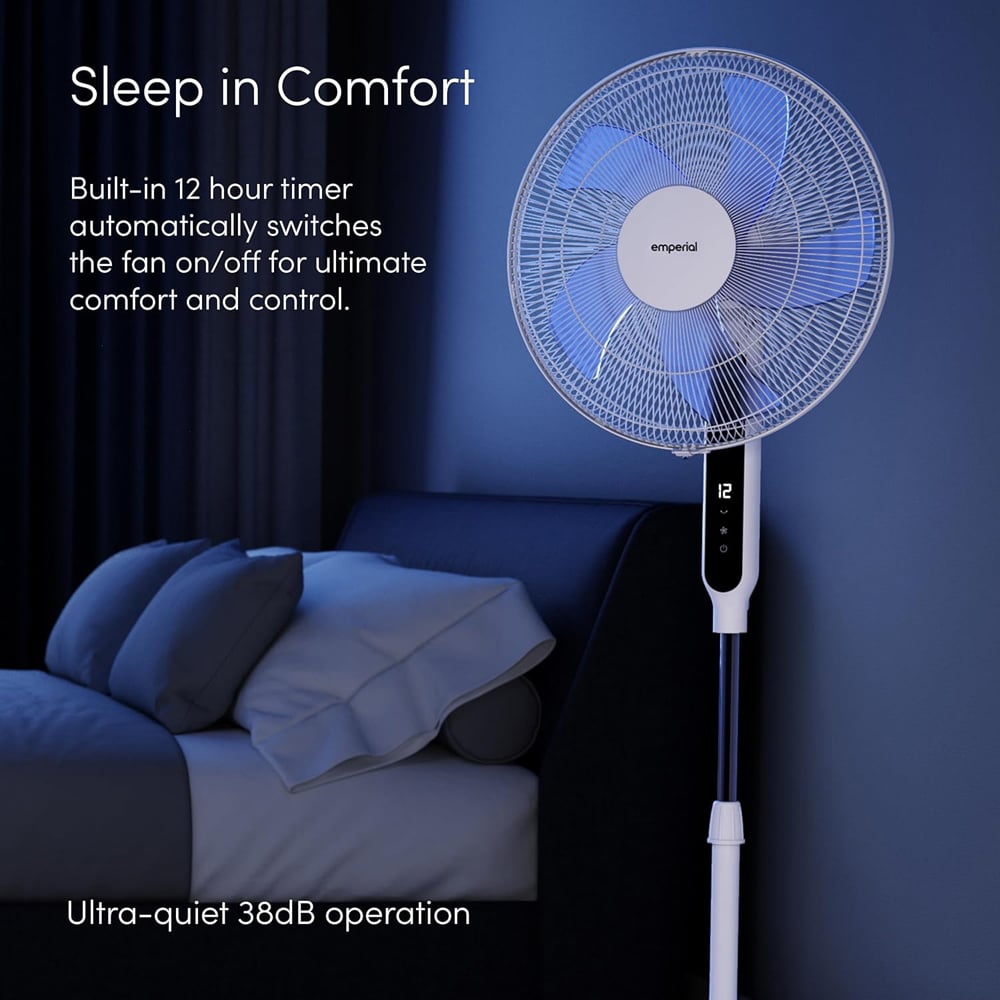 Emperial 16 inch Pedestal Fan Low Energy DC Motor with Remote Control Image 6