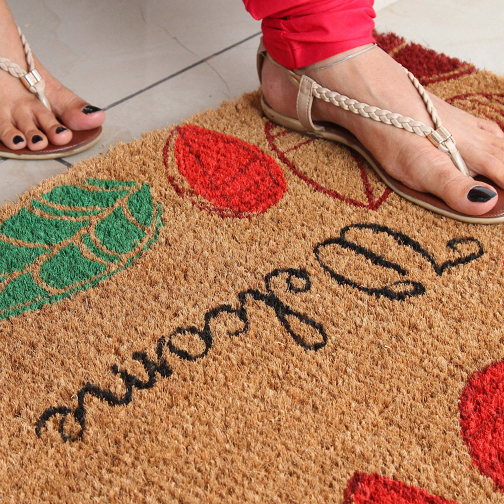 Coco & Coir Graceful Leaves Coir Door Mat 45 x 75cm Image 6