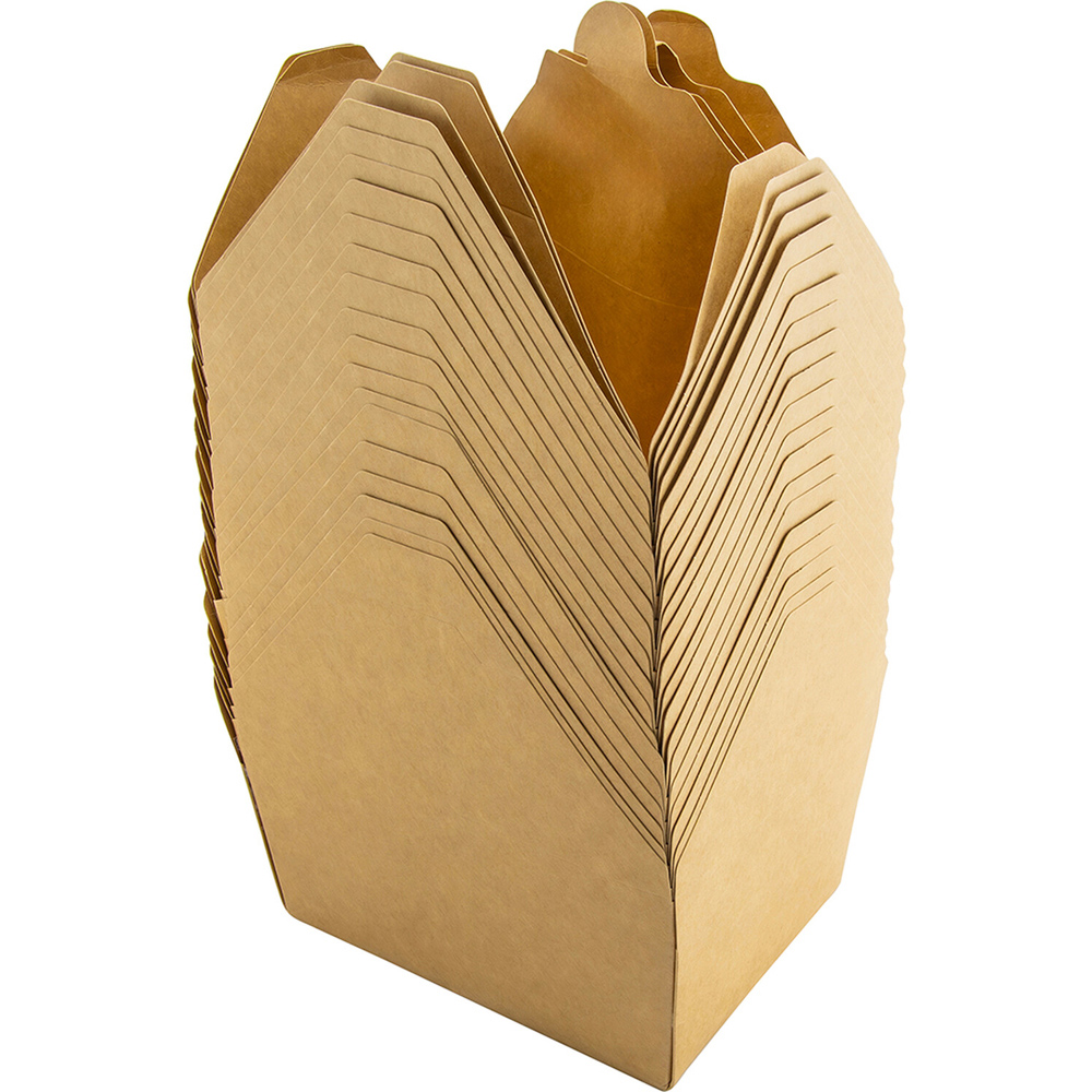 Pack of 25 Kraft Food Boxes Natural Image 2