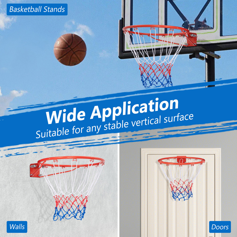 Costway Orange Heavy Duty Basketball Rim Image 6