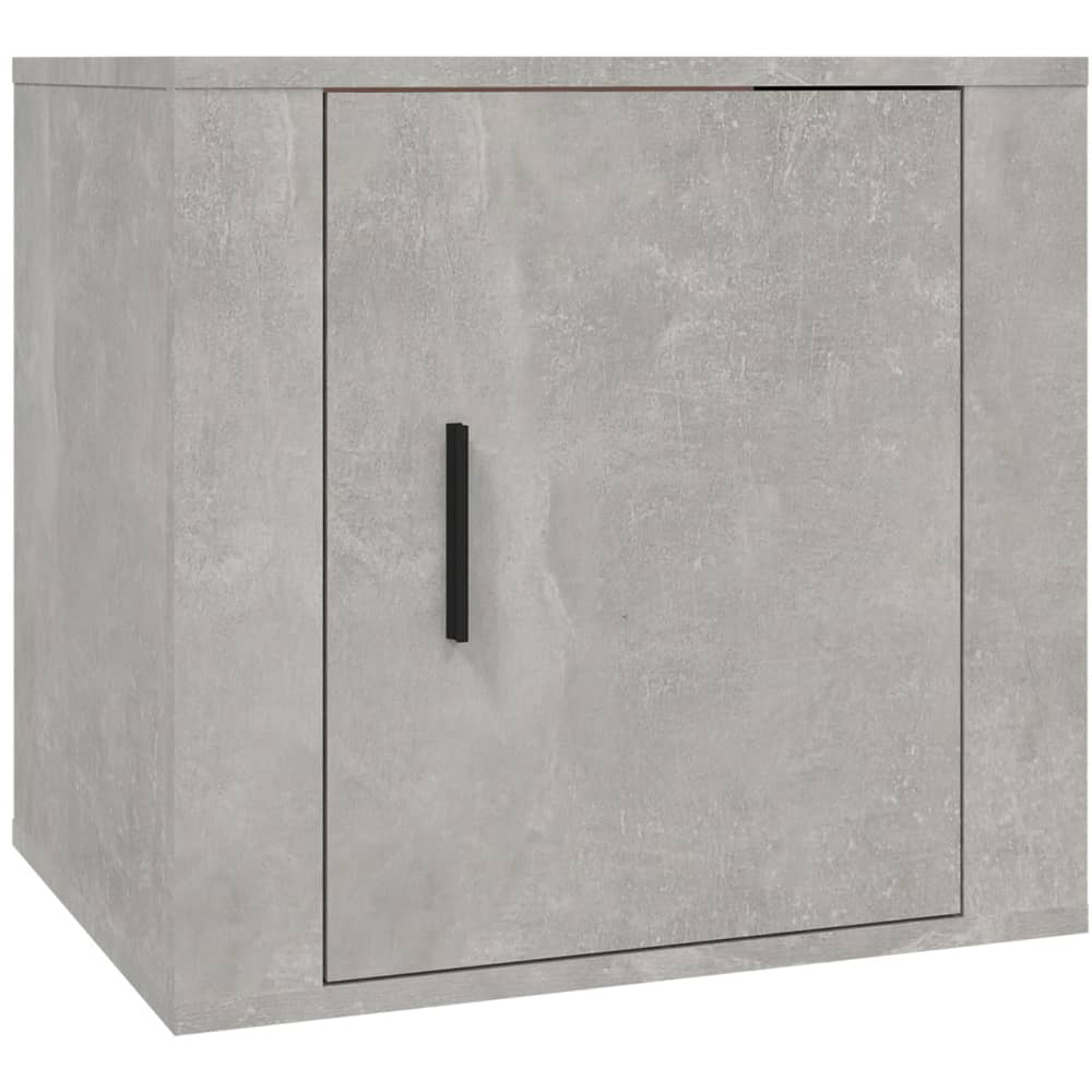 vidaXL Single Drawer Concrete Grey Bedside Table Set of 2 Image 3