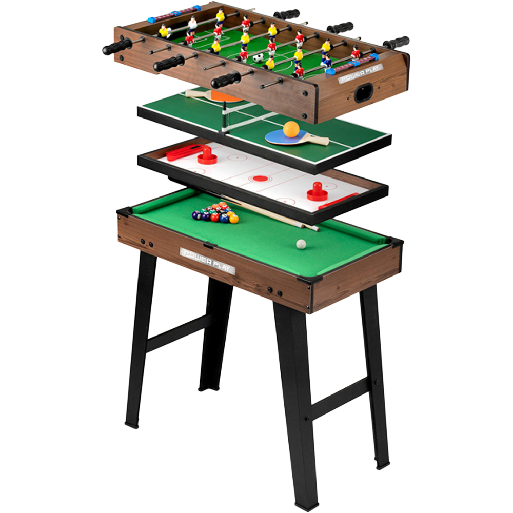 Toyrific Dark Brown 4 in 1 Stand Up Games Table 27 inch Image 1