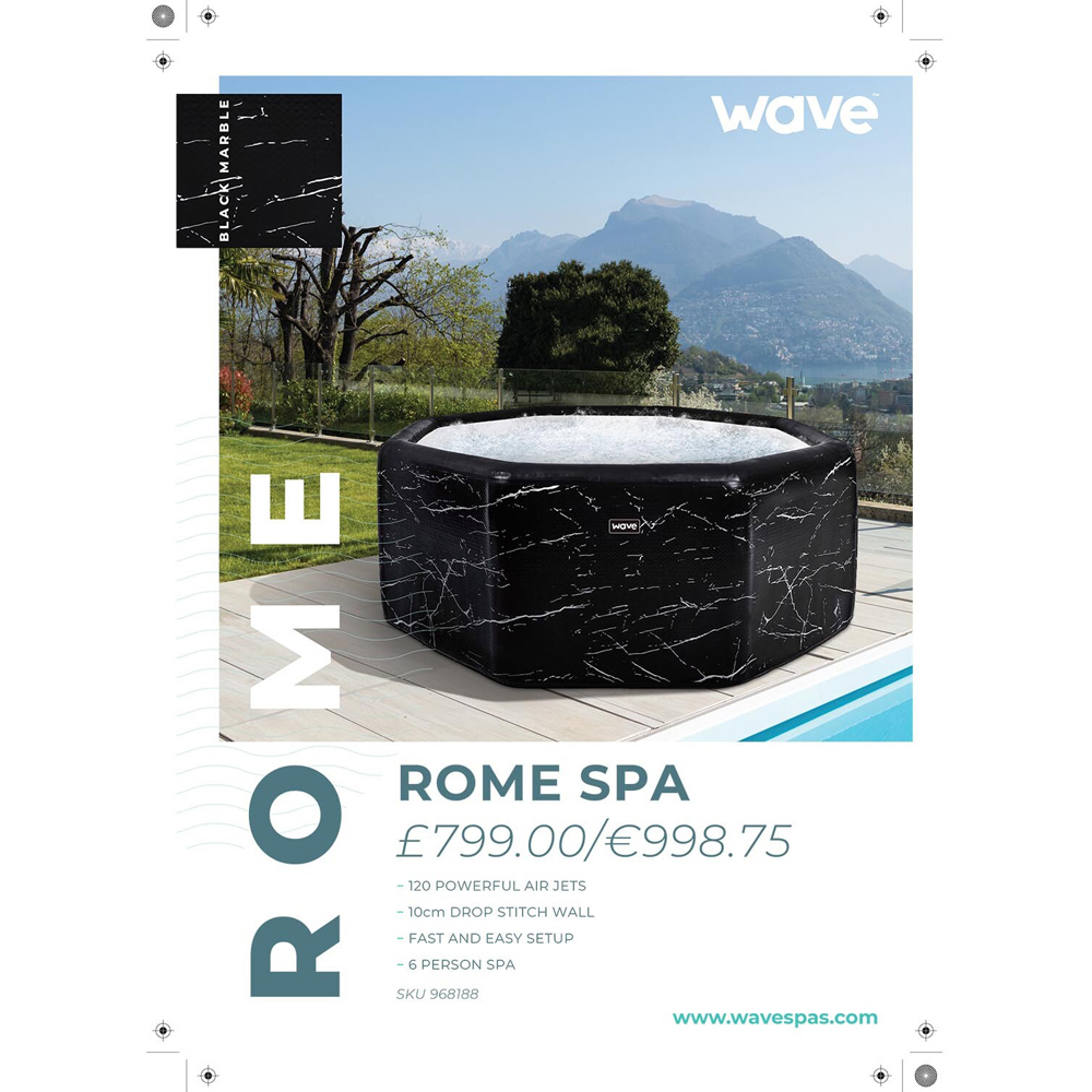 Wave Rome 6 Seater Drop Stitch Spa Image 5