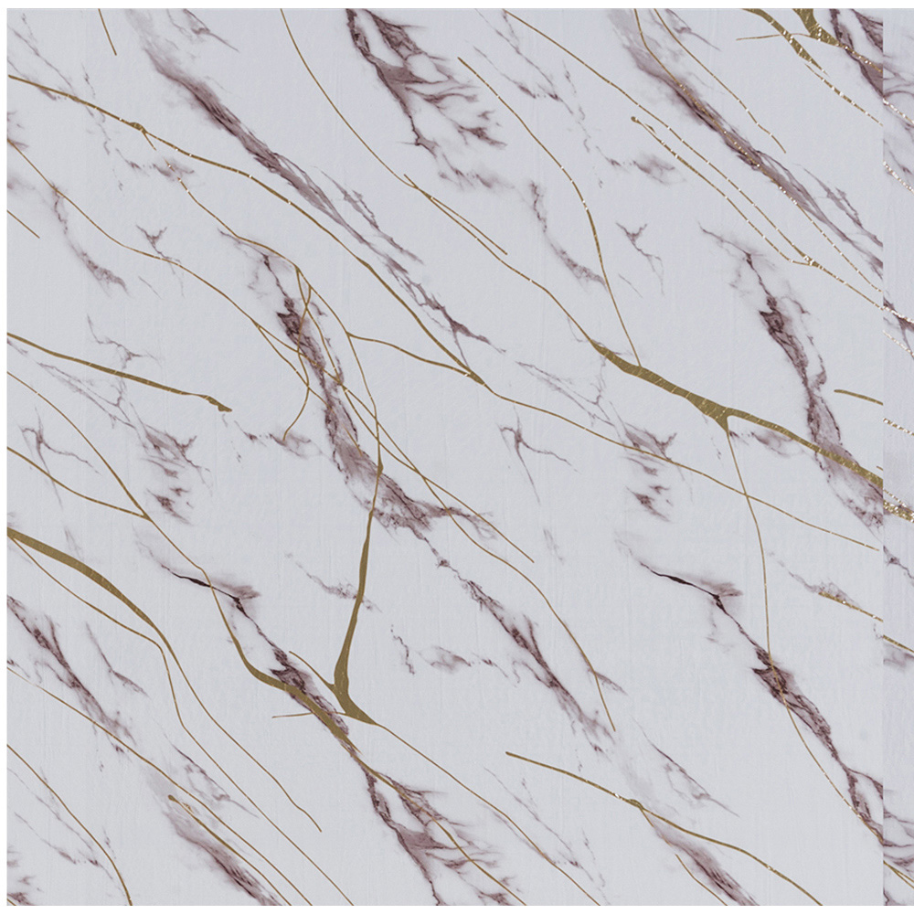 Living and Home Marble Pattern White Base Self-Adhesive Wall Tile Sticker Image 5