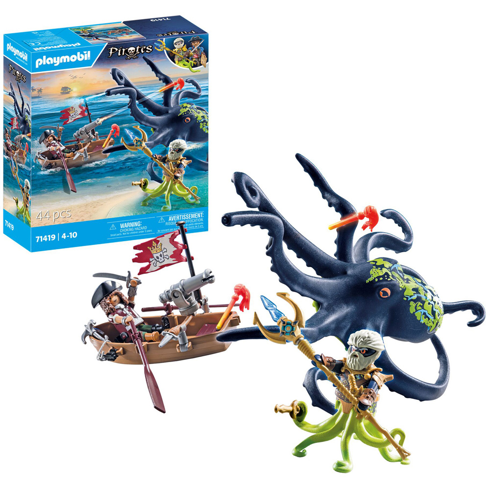 Playmobil Pirate vs Deeper Battle with the Giant Octopus Playset 44 Piece Image 3