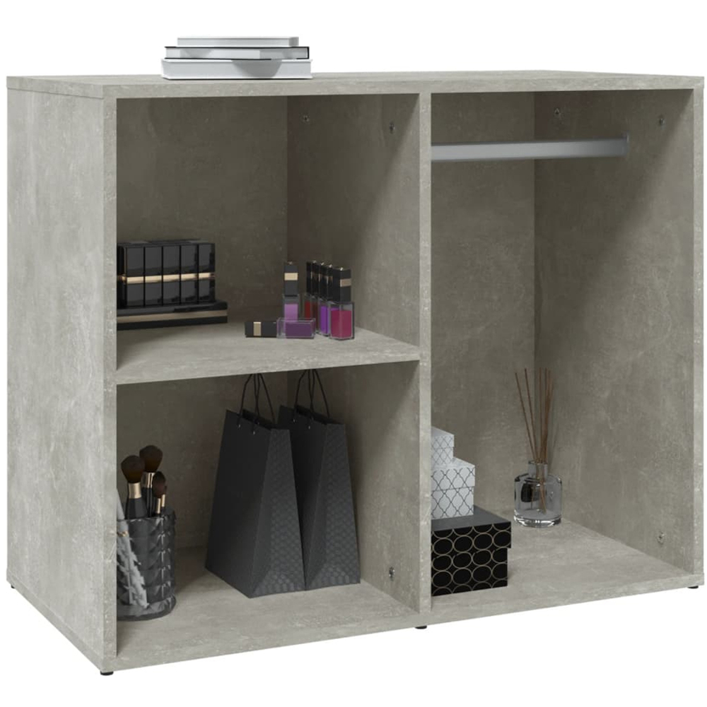 vidaXL 3 Shelf Concrete Grey Engineered Wood Dressing Cabinet Image 5