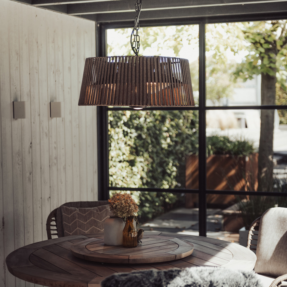 Sunred Artix Bright Brown Corda Hanging Patio Heater 1800W Image 7