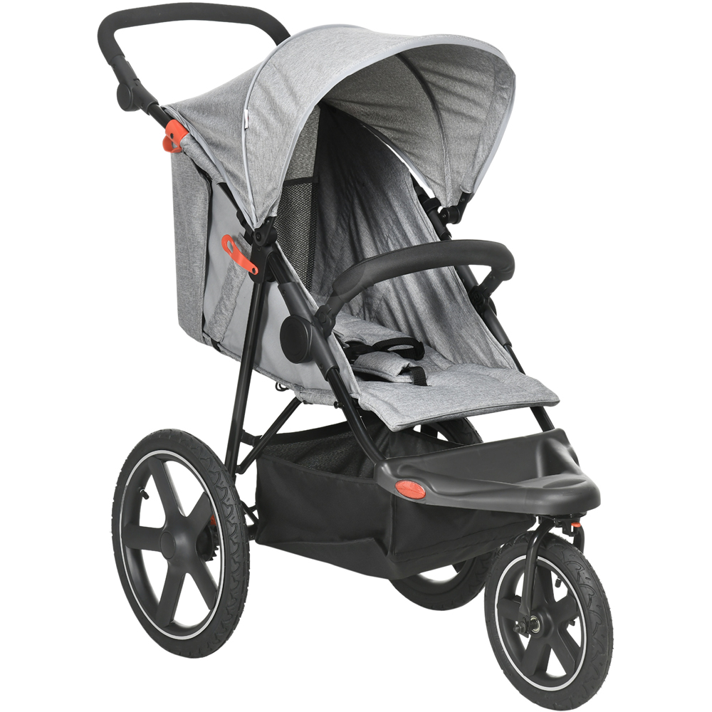 Portland Grey Three Wheeler Baby Stroller Image 1