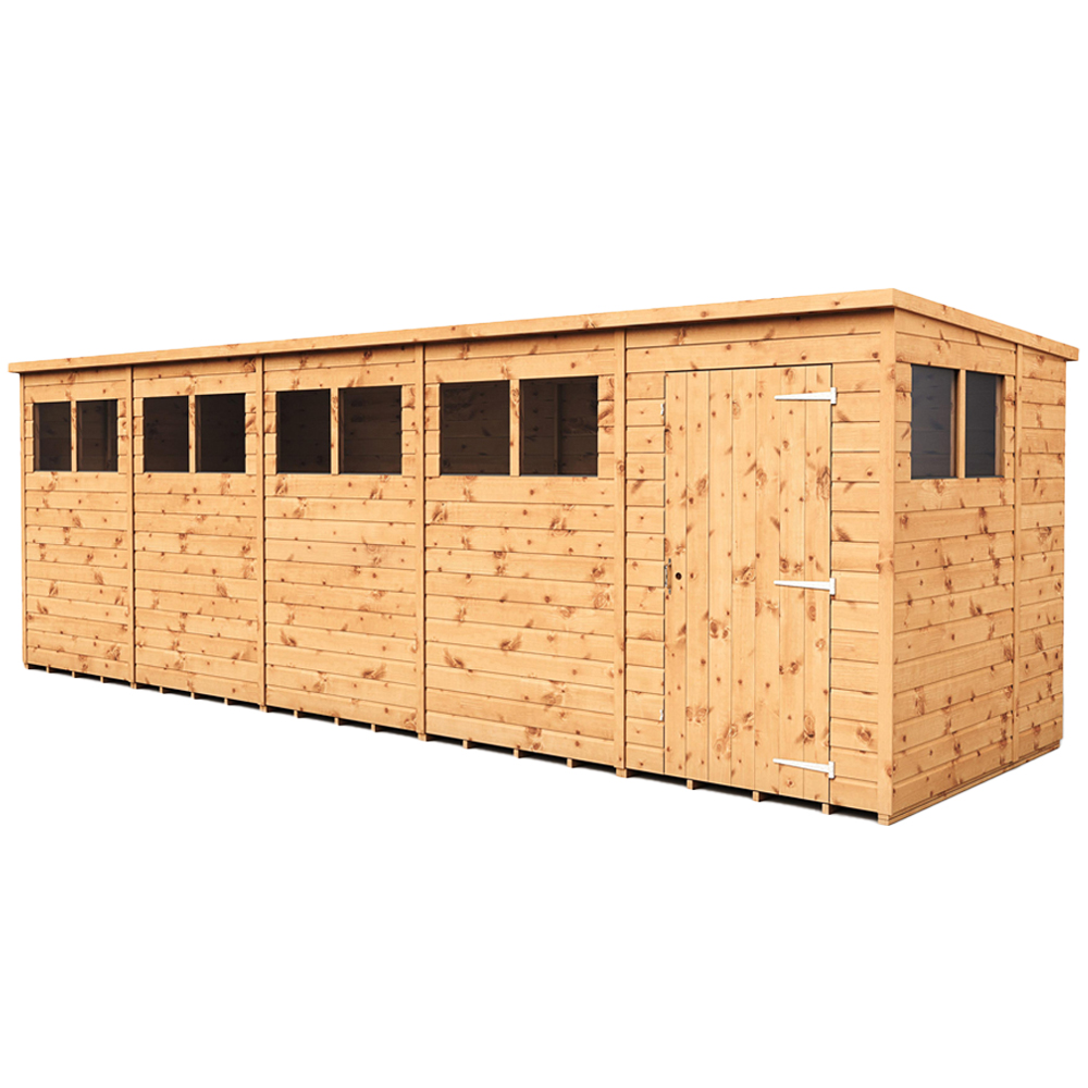 Empire Sheds 20 x 6ft Tongue and Groove Wooden Pent Garden Shed Image 1