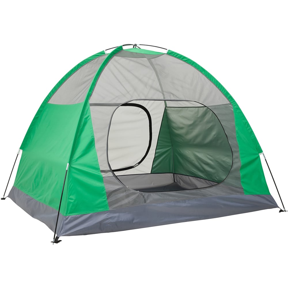 Living and Home 2 Person Camping Tent with Detachable Top Cover Army Green Image 1