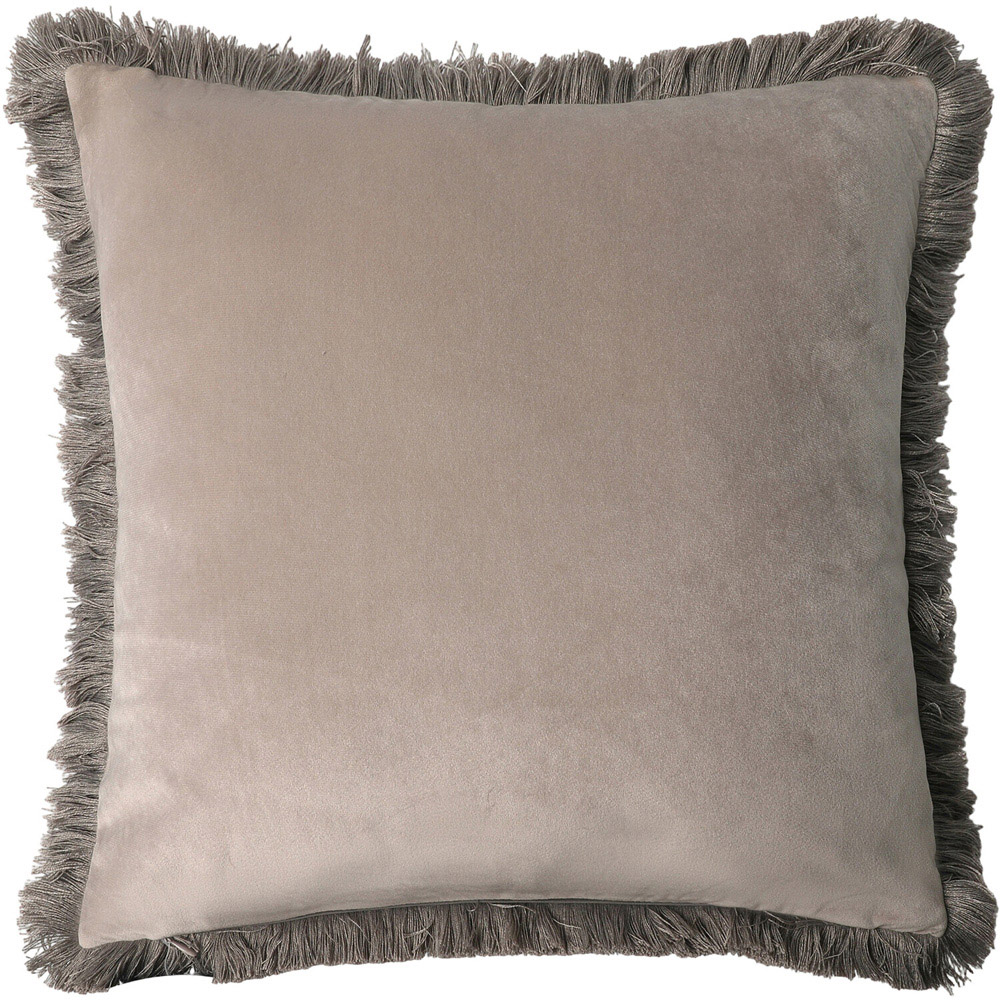 Atticus Chain Link Fringe Cushion Grey Image 3