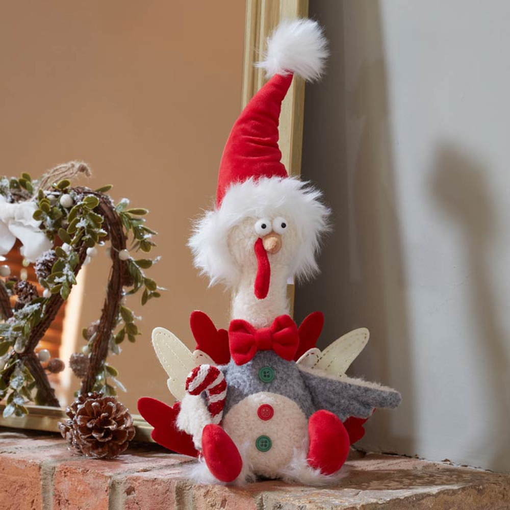 Marco Paul Turkey Santa Plush Ornament Image 2