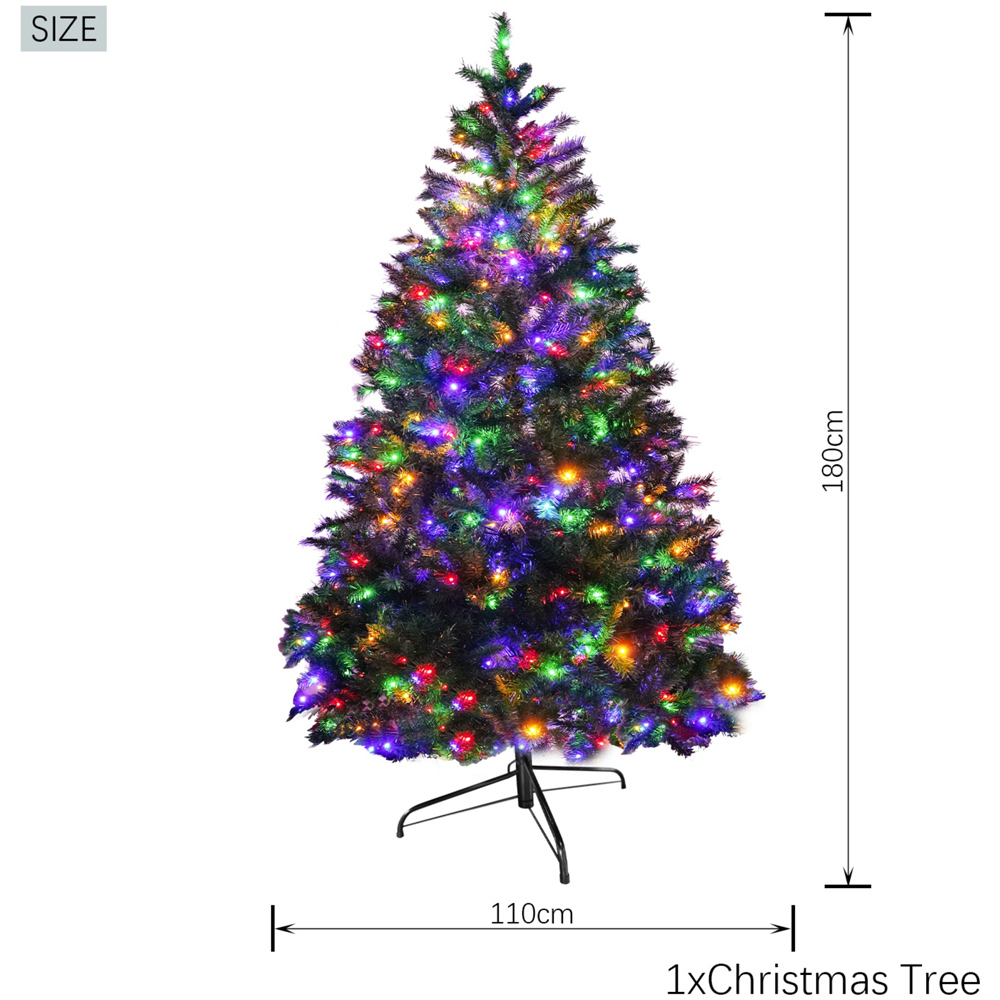 Abrihome Pre-Lit Green Artificial Christmas Tree 6ft Image 9