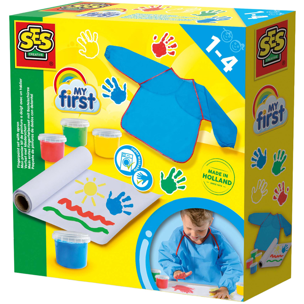 SES Creative My First Fingerpaint Craft Set with Apron Image 1
