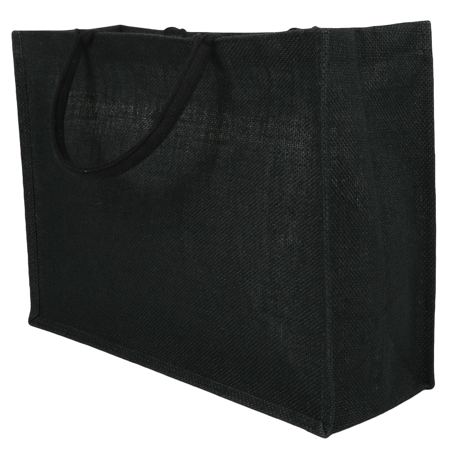 Hessian Shopper Bag - Black or Natural Image 2