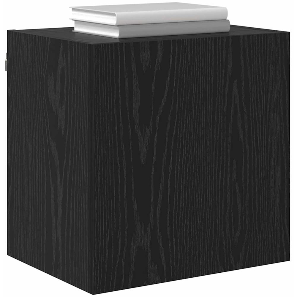 vidaXL Single Door Black Oak Wall-Mounted TV Cabinet Image 3