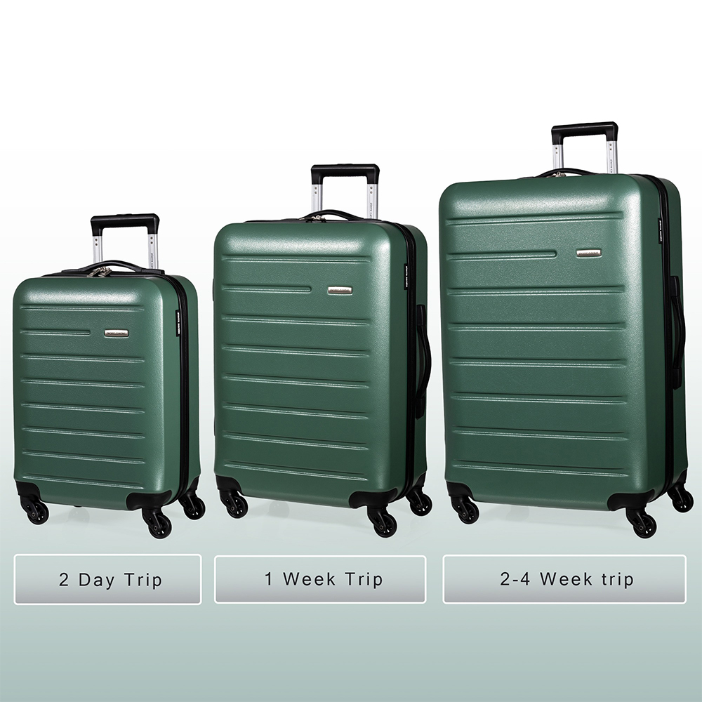 Pierre Cardin Voyager XL Green Hard Shell Lightweight Trolley Suitcase Image 2