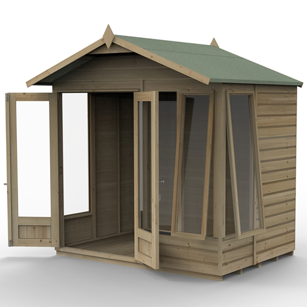 Forest Garden Beckwood 7 x 5ft 2 Opening Shiplap Apex Summerhouse Image 3