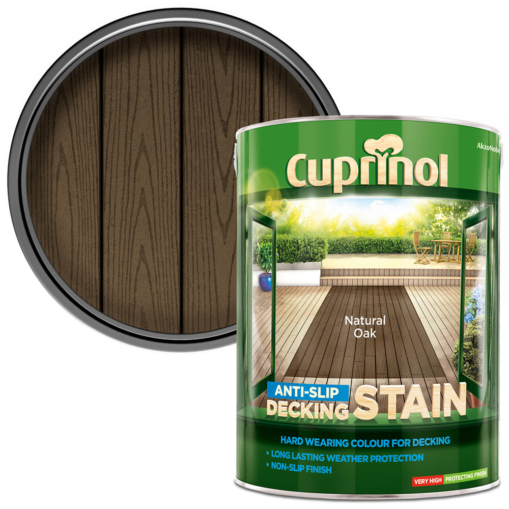 Cuprinol Natural Oak Anti Slip Decking Stain 5L Image 1
