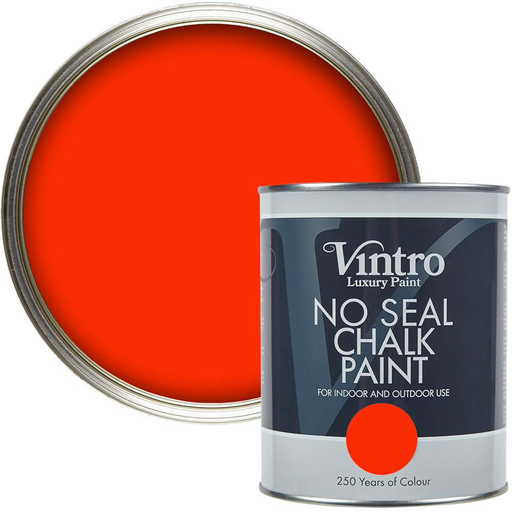 Vintro Paint Racing Red No Seal Chalk Paint 1L Image 1