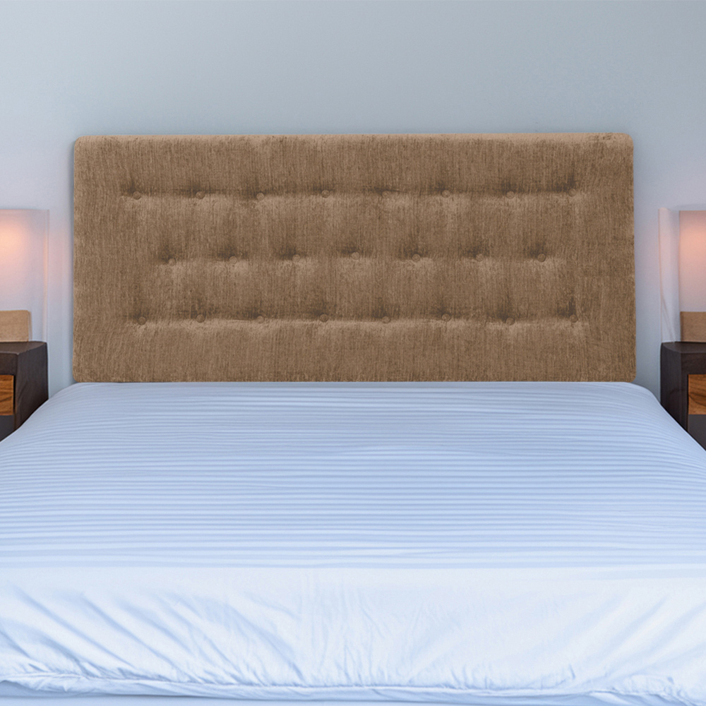 Bedmaster Lona Single Mink Chenille Buttoned Headboard Image 1
