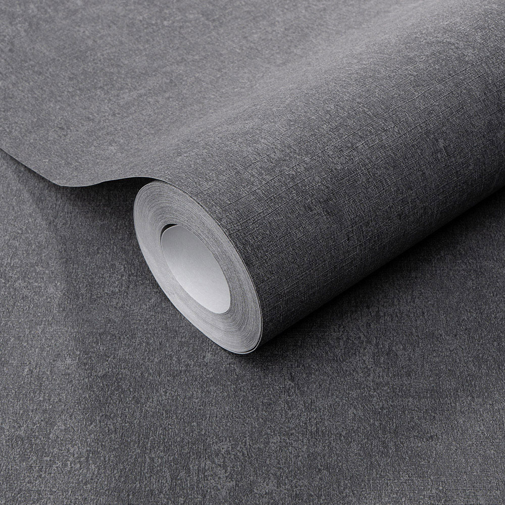 Erismann Dash Plain Dark Grey Vinyl Wallpaper Image 3