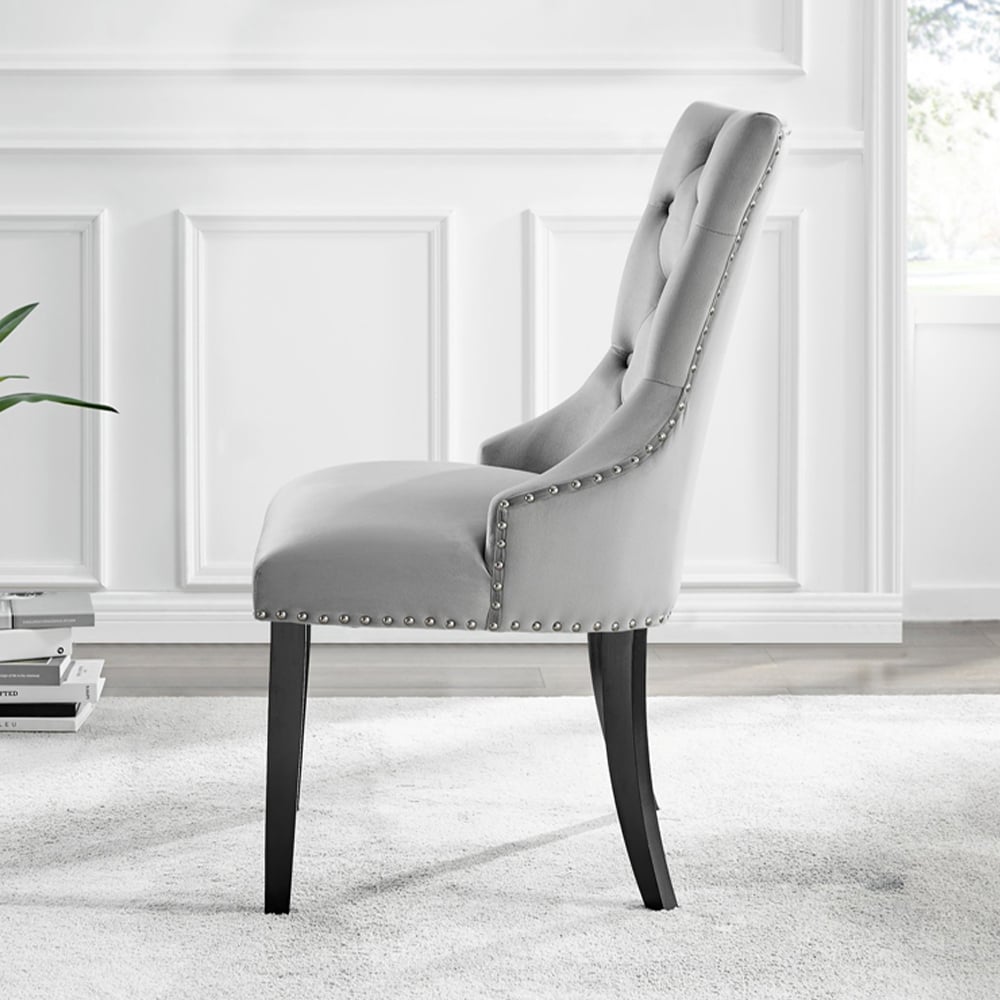 Furniturebox Arona Kensington Marble Effect 4 Seater Round Dining Set White Black and Grey Image 4