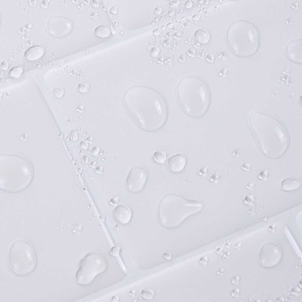 Living and Home Brick Effect White Rectangle Self Adhesive Wall Sticker 10 Pack Image 6