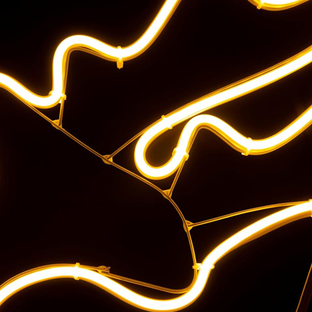 Shatchi Warm White LED Jumping Reindeer Neon Rope Silhouette Image 2