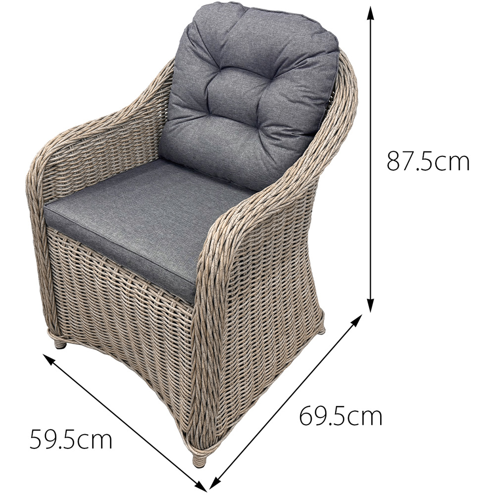 Oseasons Sicilia 2 Seater Sandy Oak Rattan Bistro Set Image 7