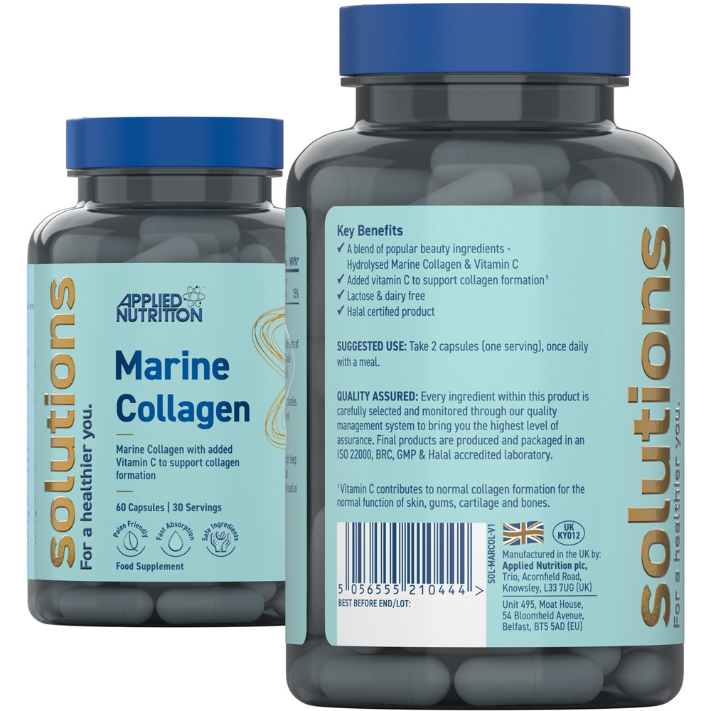 Pack of 60 Applied Nutrition Solutions Marine Collagen Capsules Image 2